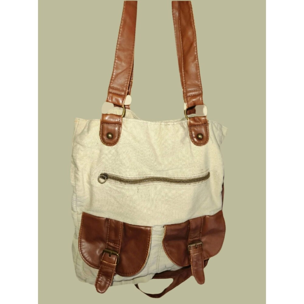 Claire's Khaki Canvas Carry All Bag